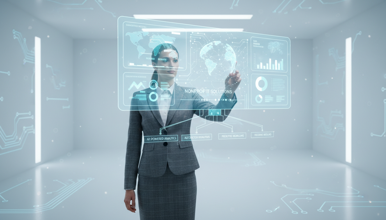 AI-powered technology interface for nonprofit automation and analytics