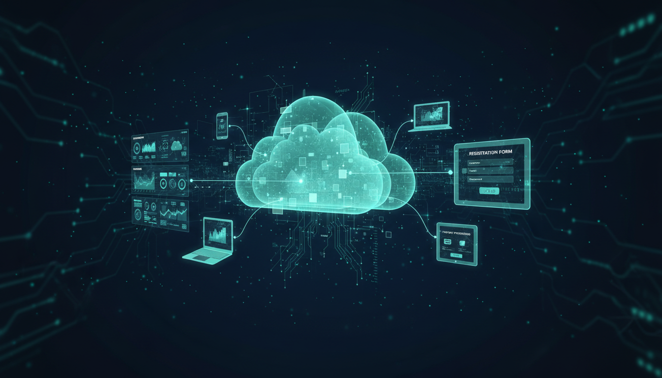 Cloud application deployment with registration and payment systems