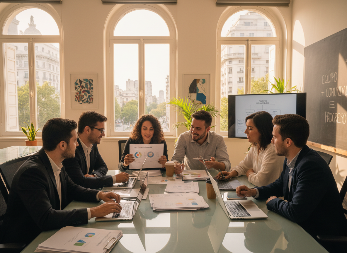 Equipo colaborando