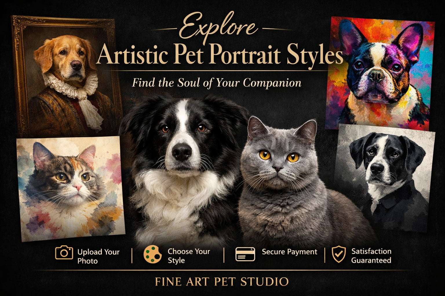 Explorez les Styles Artistiques de Portraits Animaux : Trouvez l'Âme de Votre Compagnon