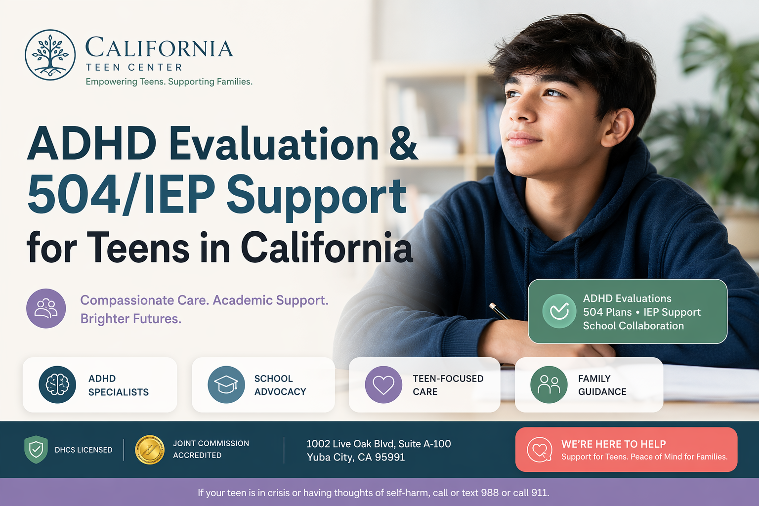 ADHD Evaluation & 504/IEP Support for Teens in California