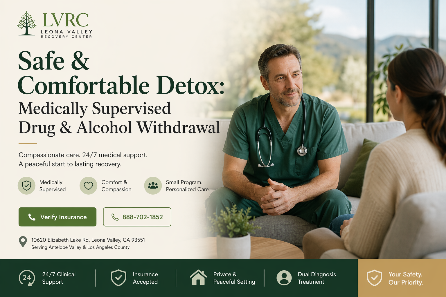 Safe & Comfortable Detox: Medically Supervised Drug & Alcohol Withdrawal