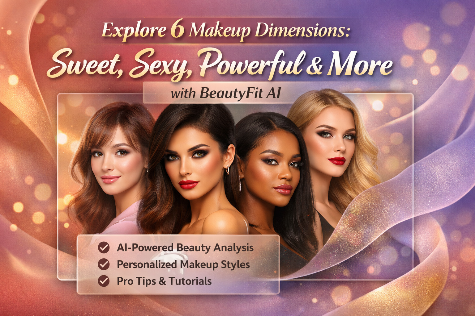 Explore 6 Makeup Dimensions: Sweet, Sexy, Powerful & More with BeautyFit AI