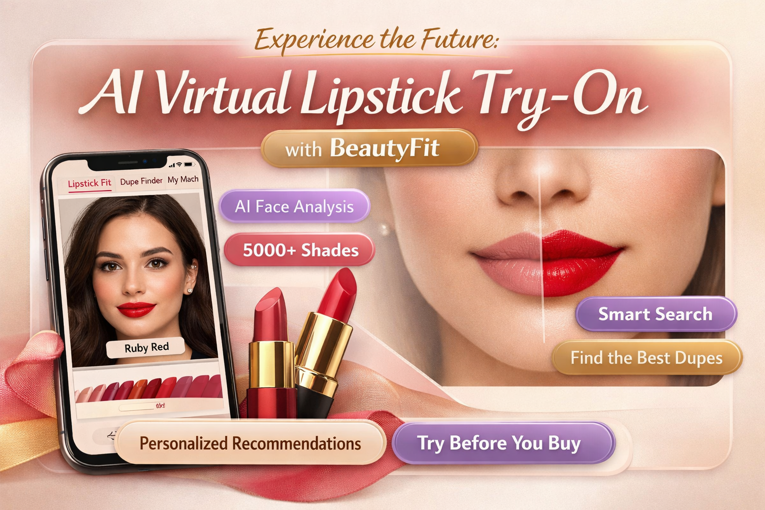 Experience the Future: AI Virtual Lipstick Try-On with BeautyFit