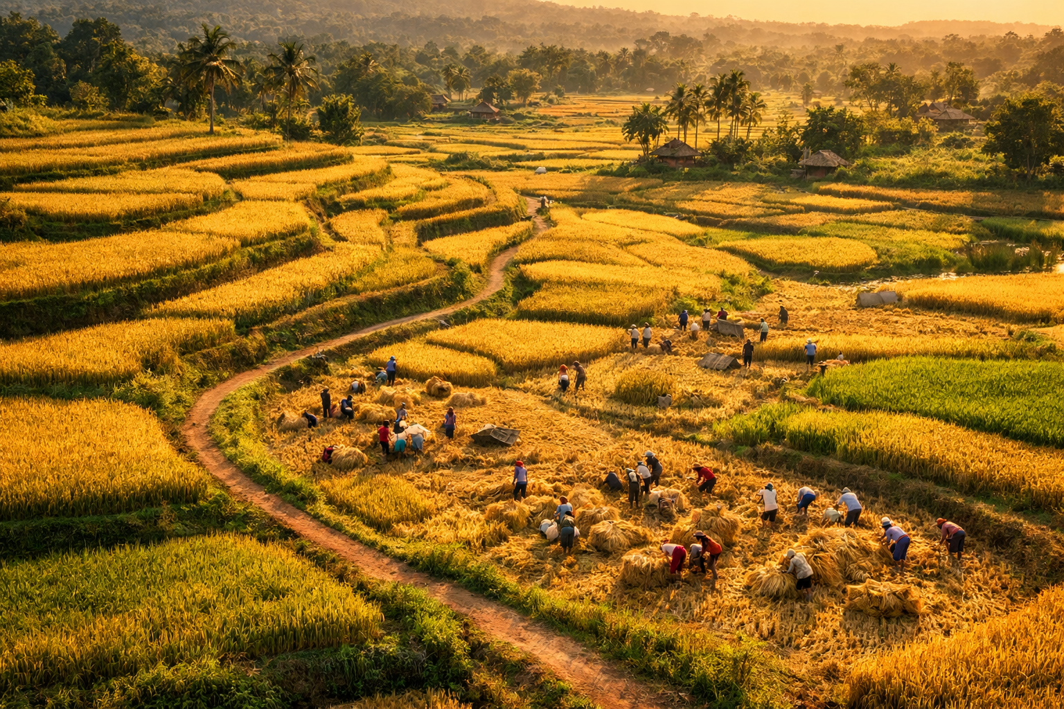Rice terraces aerial view