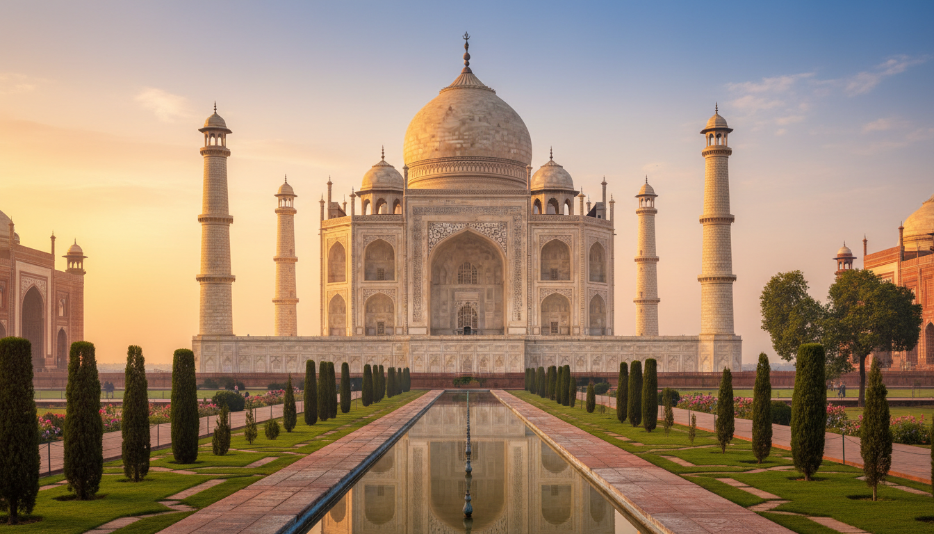Taj Mahal - UNESCO World Heritage Site in Agra, India