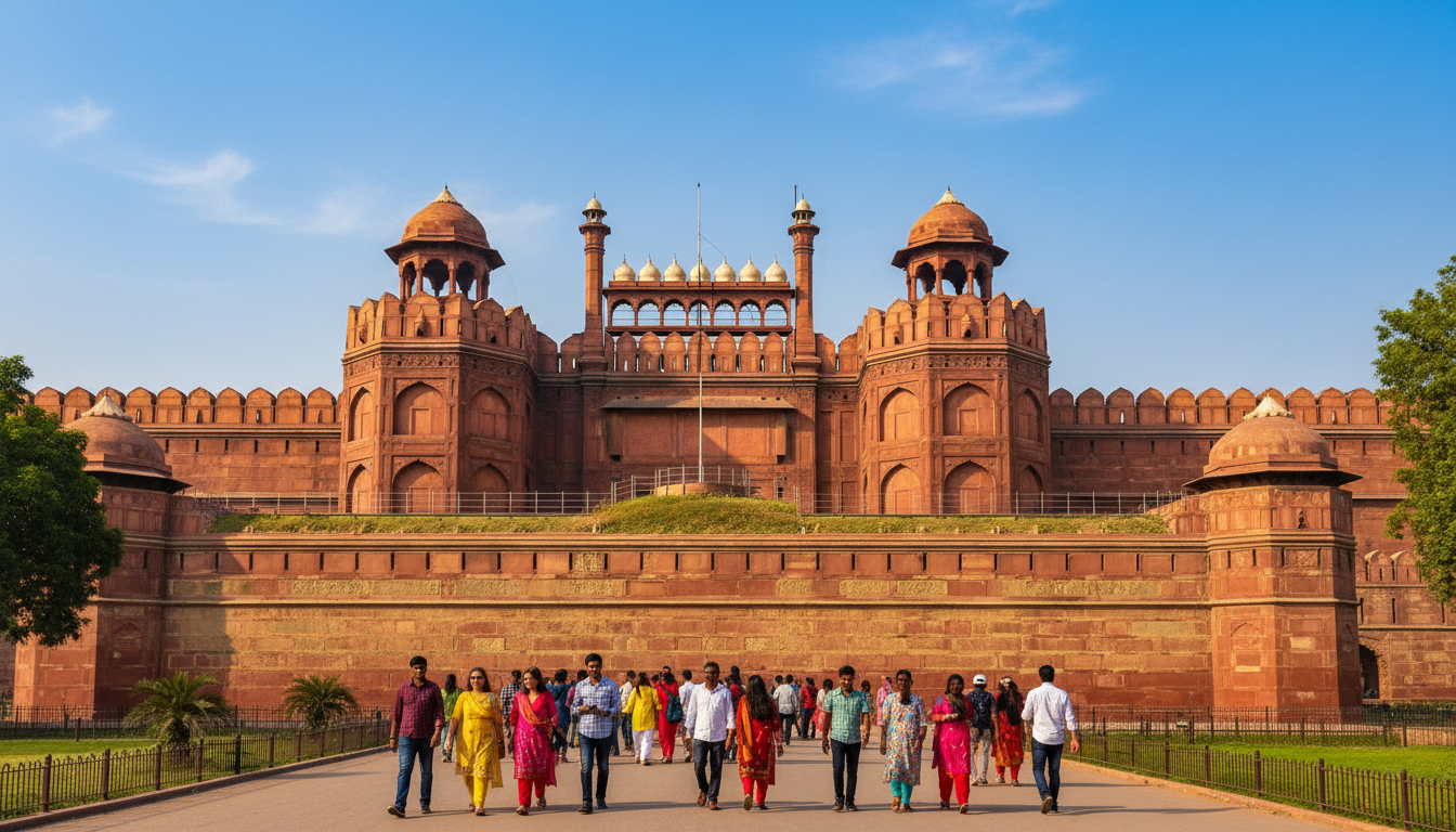 Red Fort - Historic Mughal fortress in Delhi, India