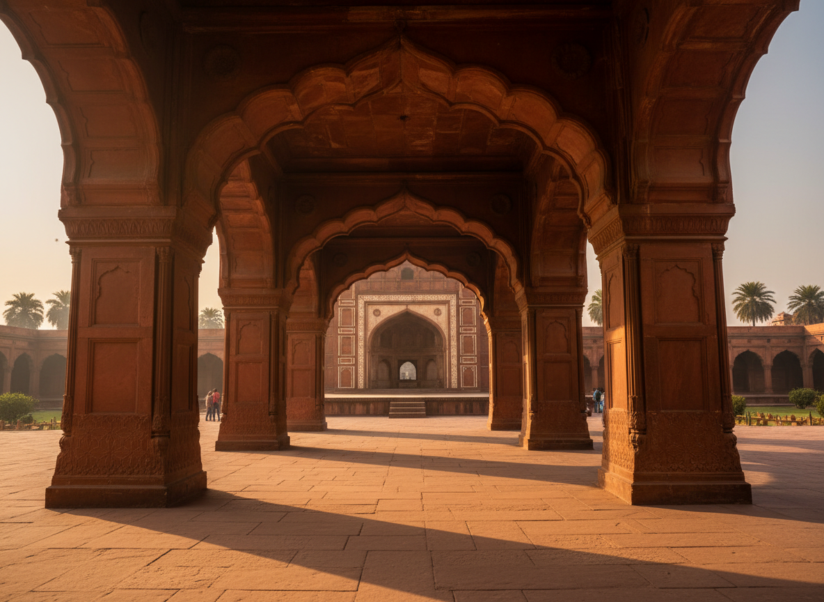 Diwan-i-Aam Hall of Public Audience at Red Fort Delhi