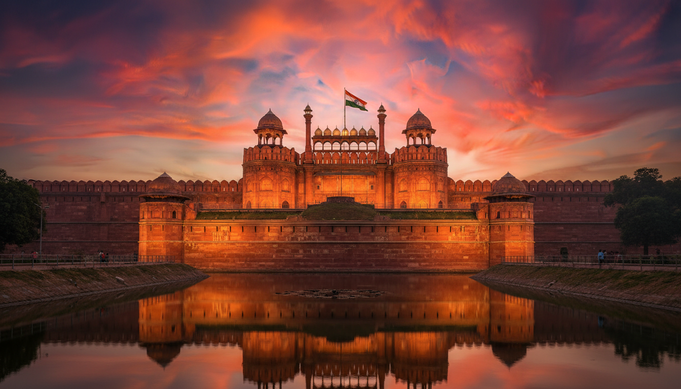 Red Fort at sunset