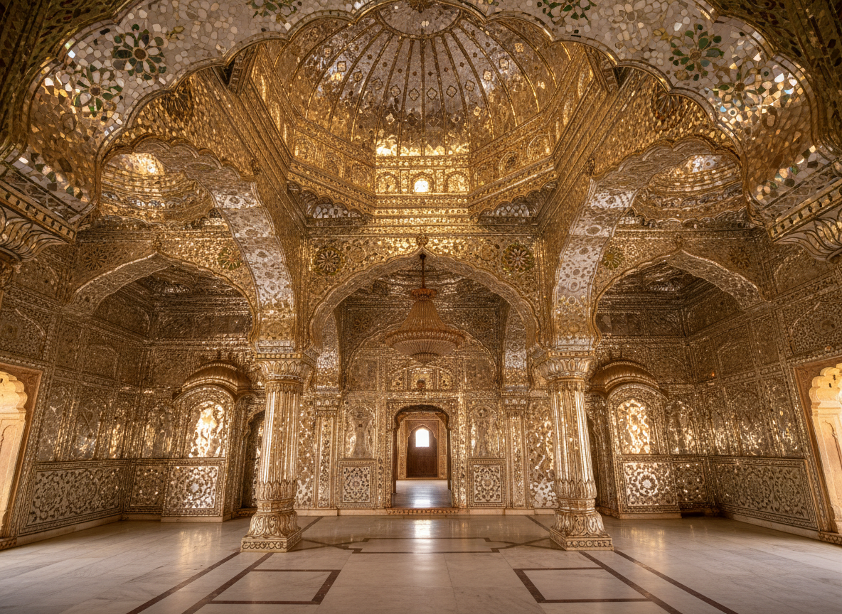 Sheesh Mahal Mirror Palace inside Amber Fort