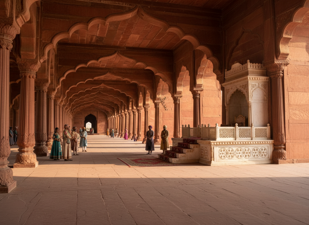 Jahangir's additions to Agra Fort in 1605