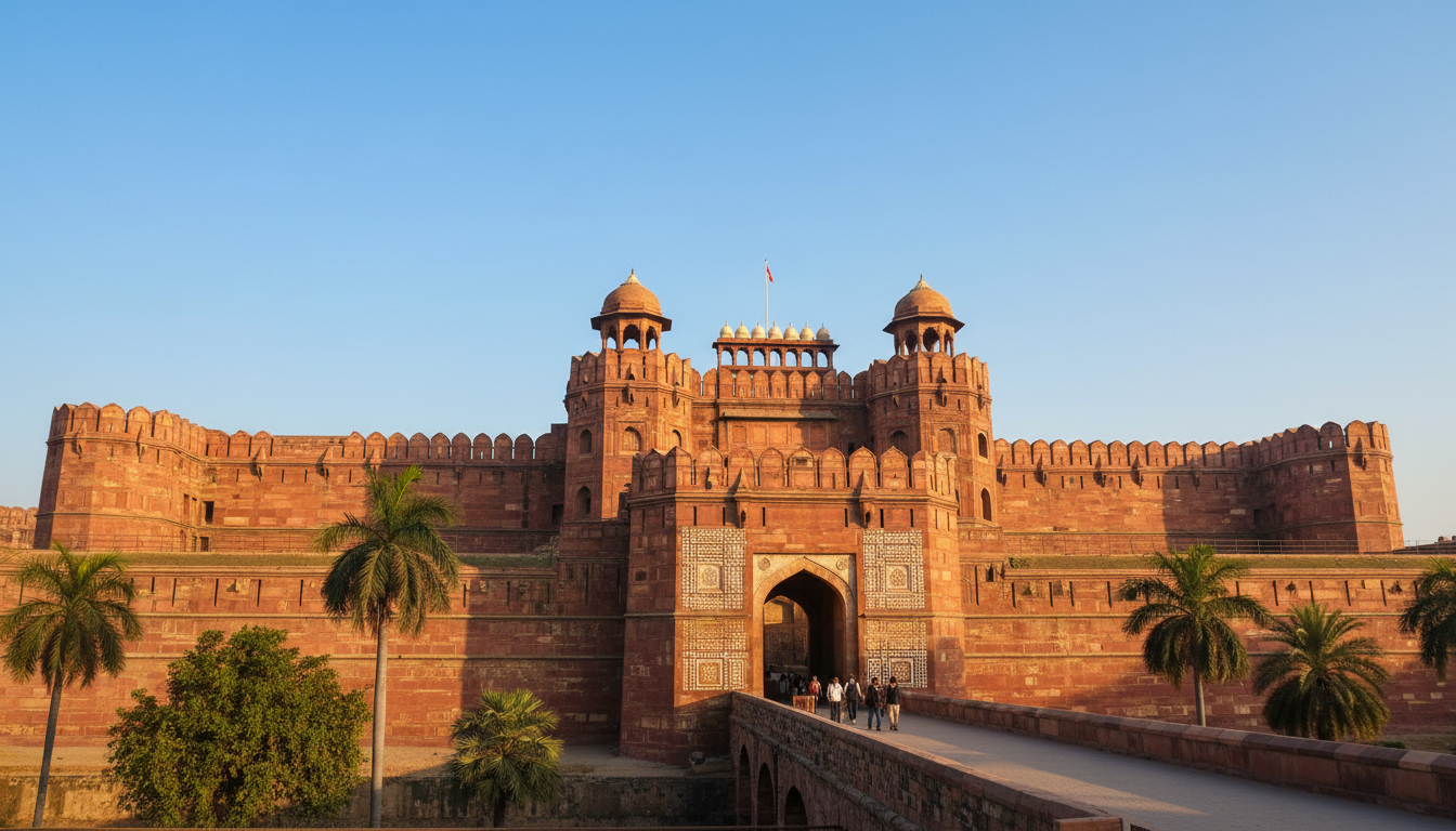 Agra Fort construction began under Akbar in 1565