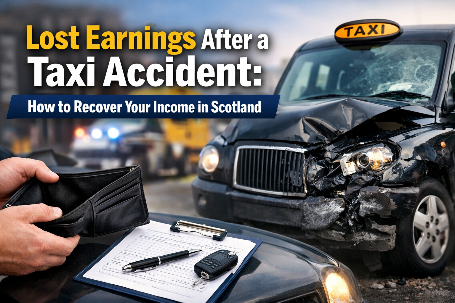 Lost Earnings After a Taxi Accident: How to Recover Your Income in Scotland