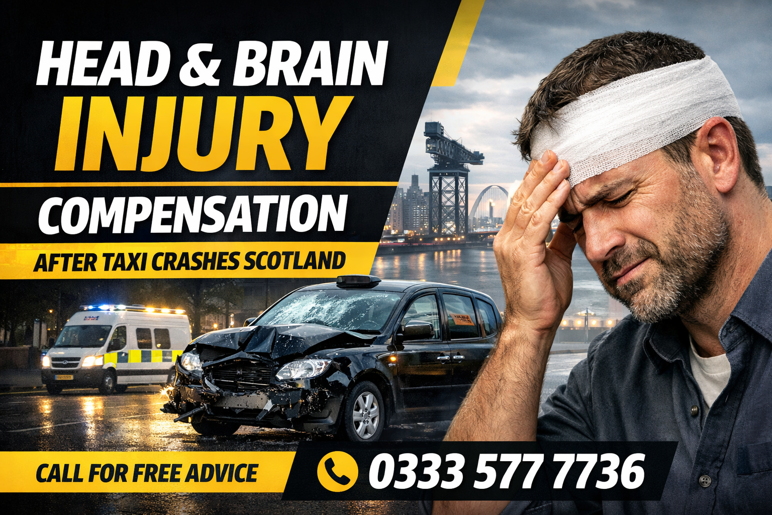 Head & Brain Injury Compensation After Taxi Crashes Scotland