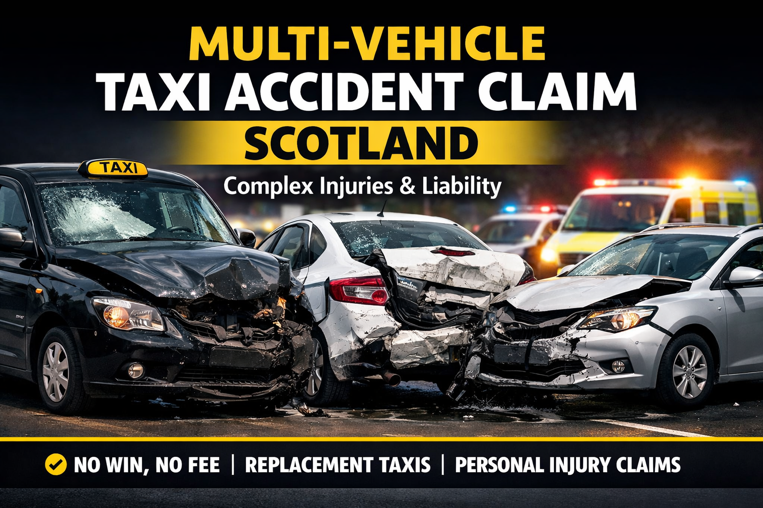 Multi-Vehicle Taxi Accident Claim Scotland: Complex Injuries & Liability