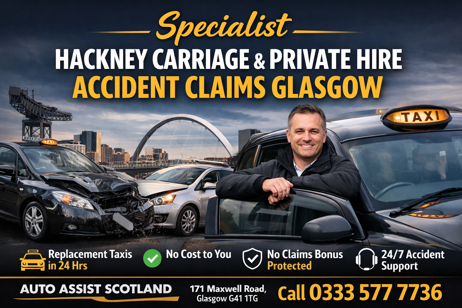 Specialist Hackney Carriage & Private Hire Accident Claims Glasgow