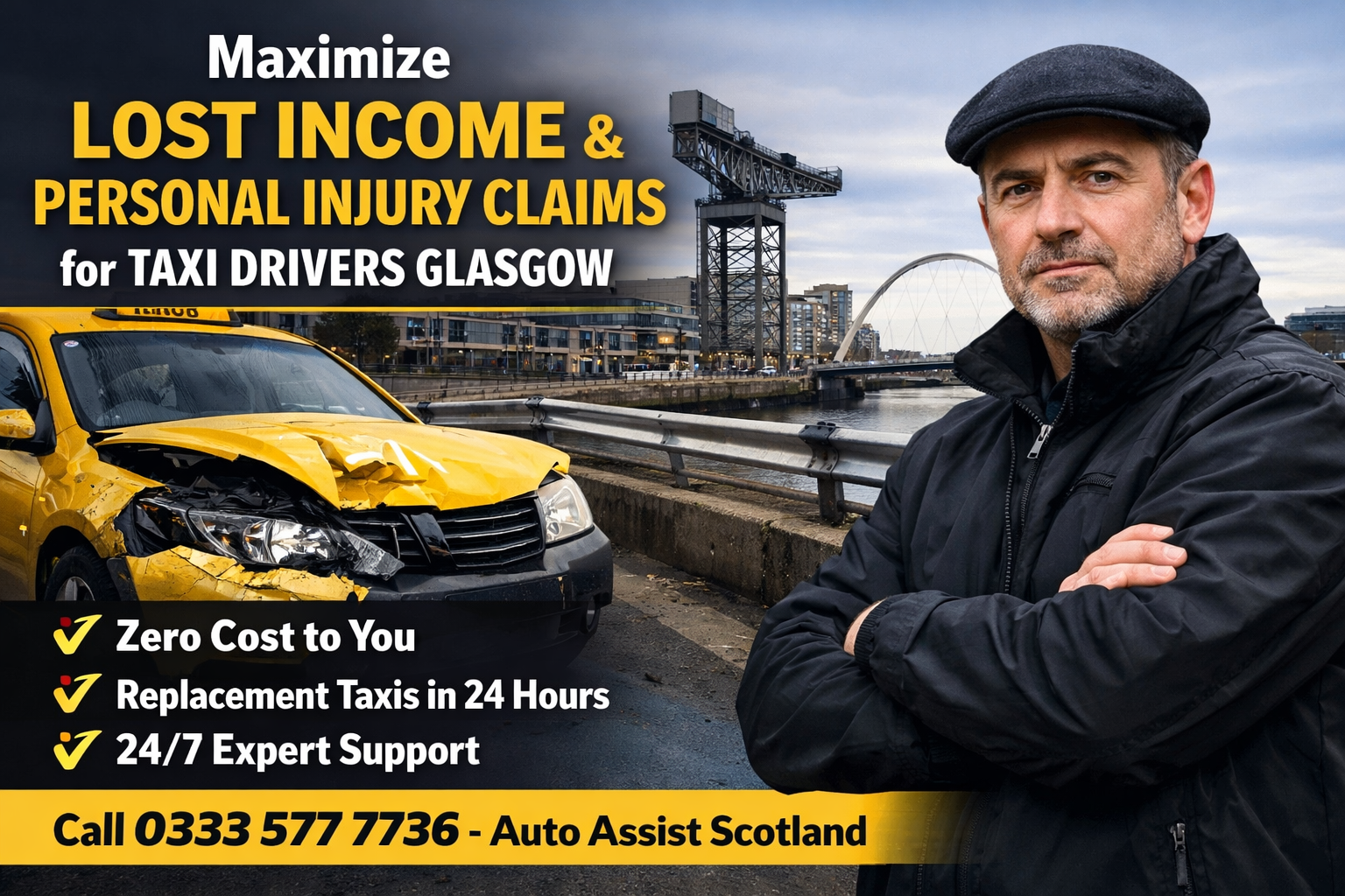 Maximize Lost Income & Personal Injury Claims for Taxi Drivers Glasgow