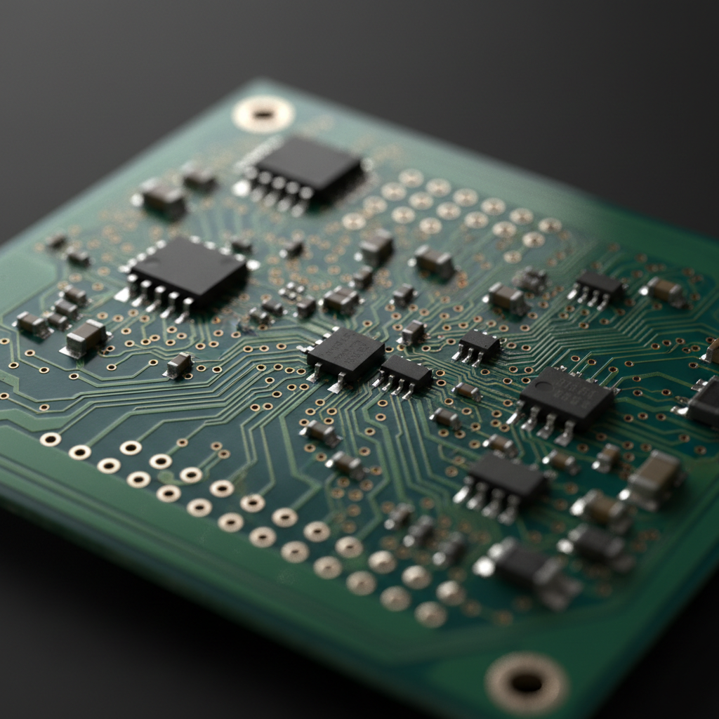 Печатная плата крупным планом