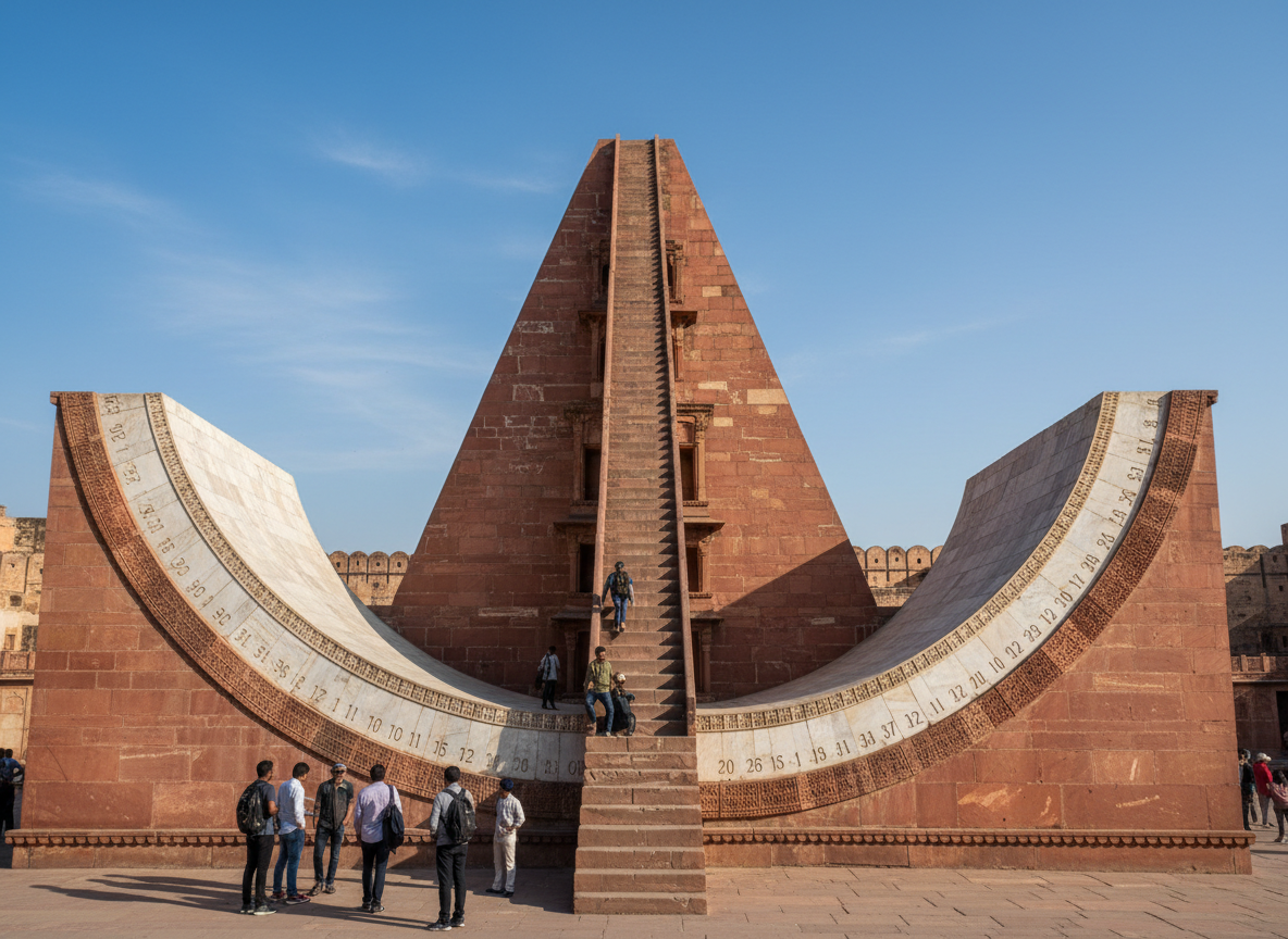 Samrat Yantra giant sundial at Jantar Mantar Jaipur