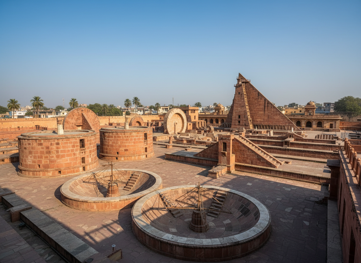 Multiple astronomical instruments at Jantar Mantar