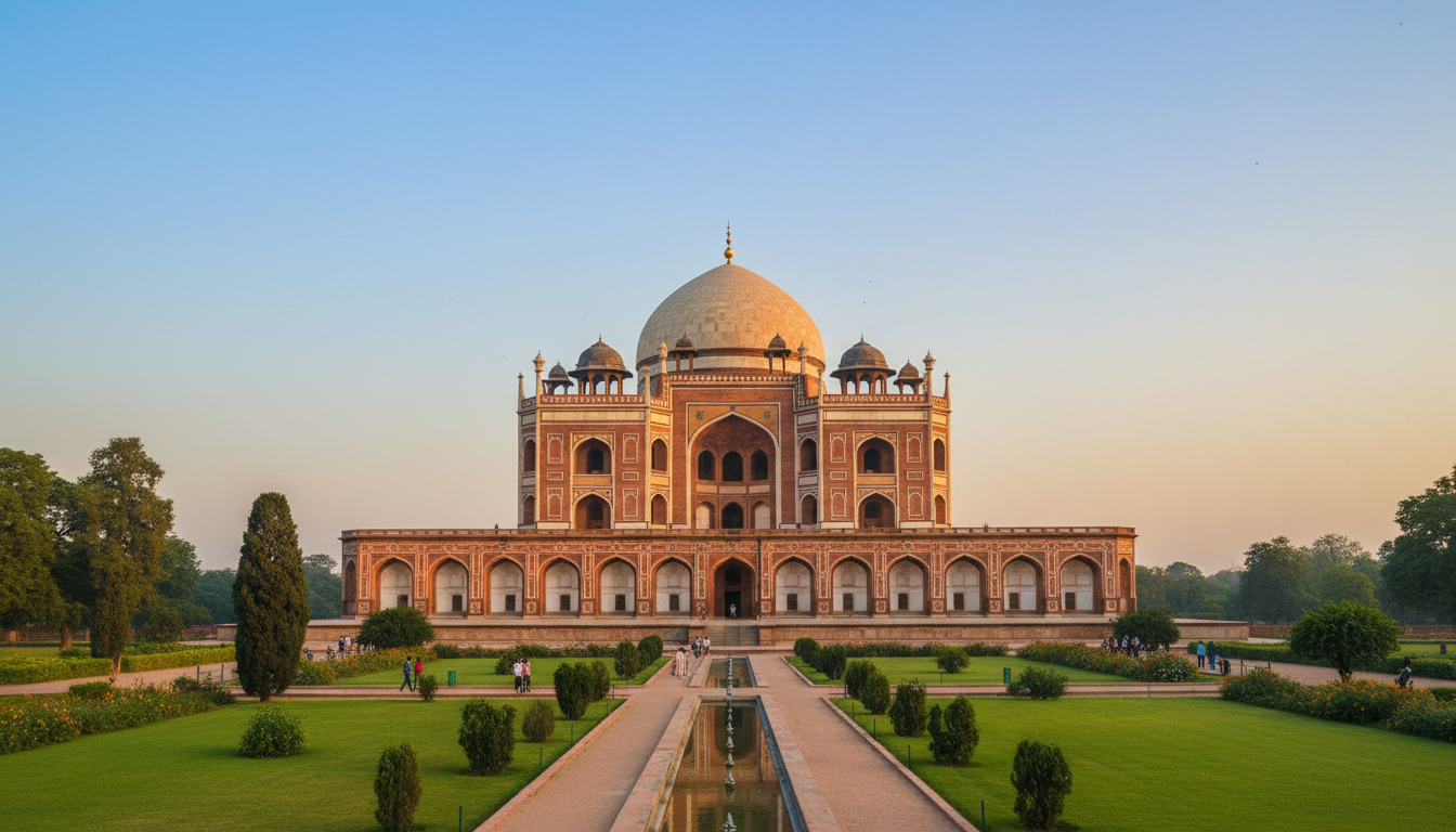 Humayun's Tomb restored gardens today