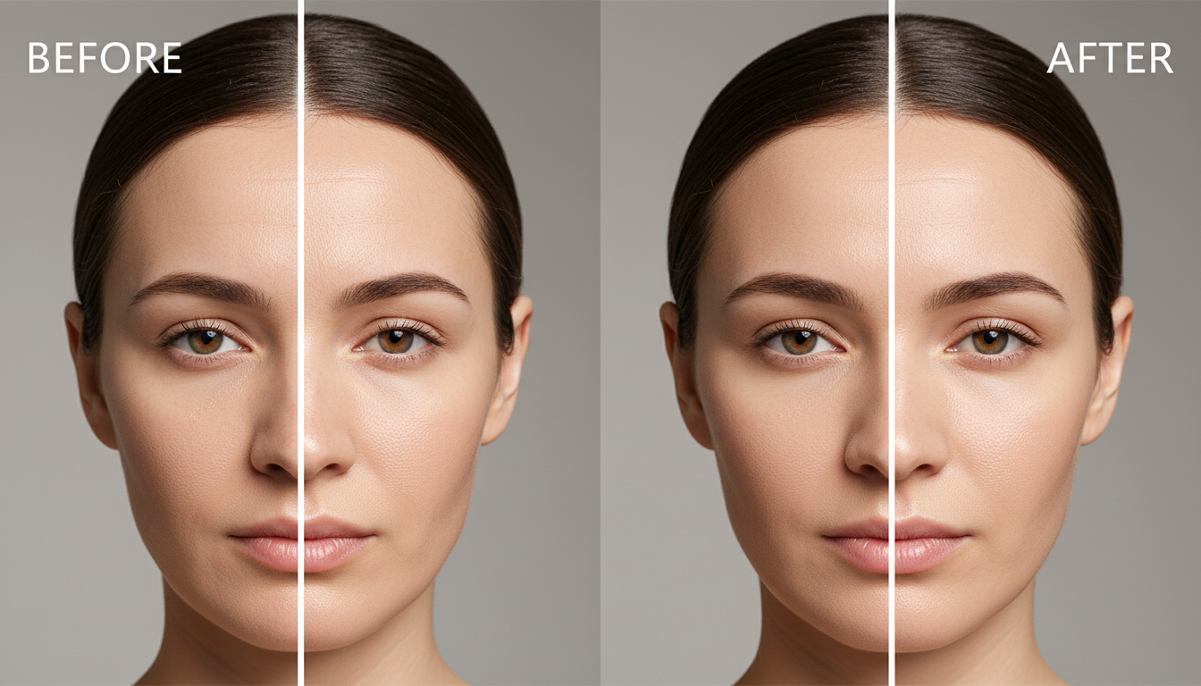 Before and after Fine Lines — Eyes & Forehead