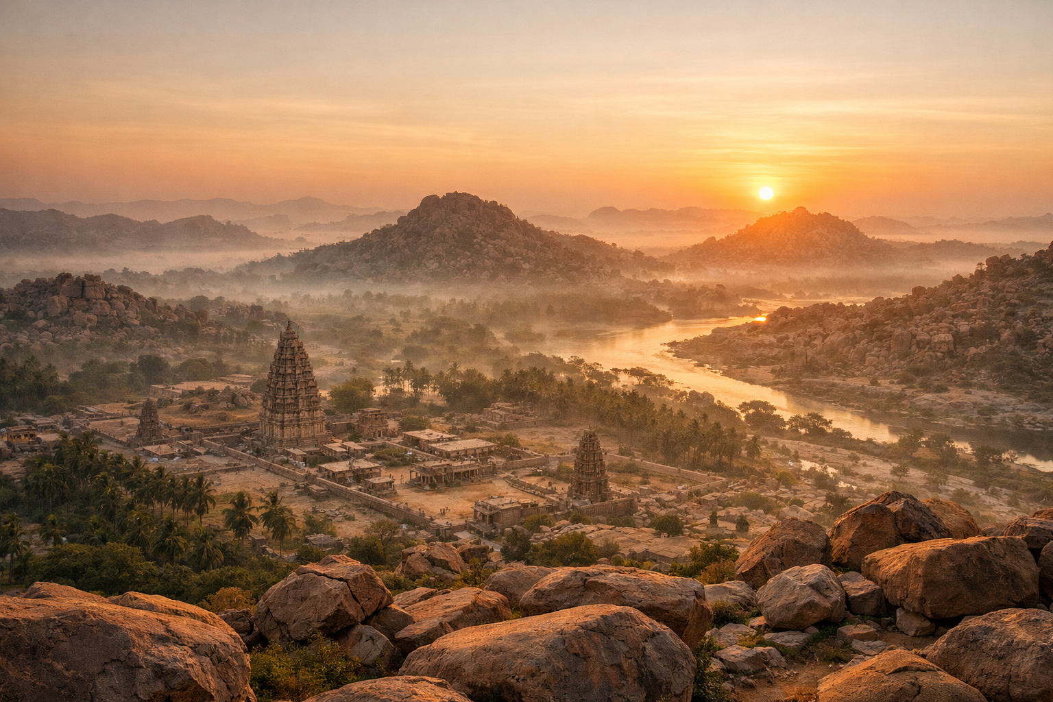 Matanga Hill Sunrise Hampi