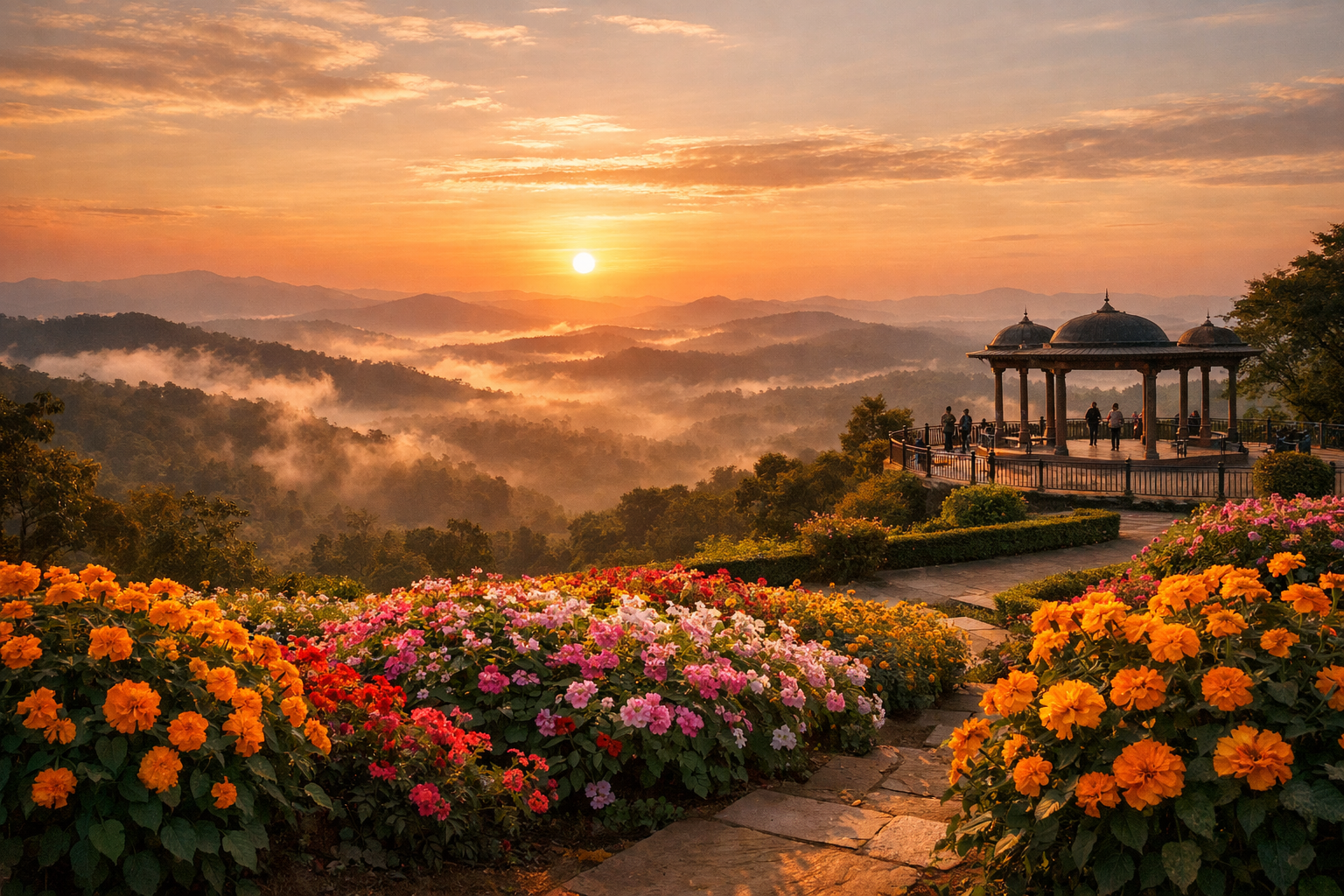 Raja's Seat Coorg Sunset