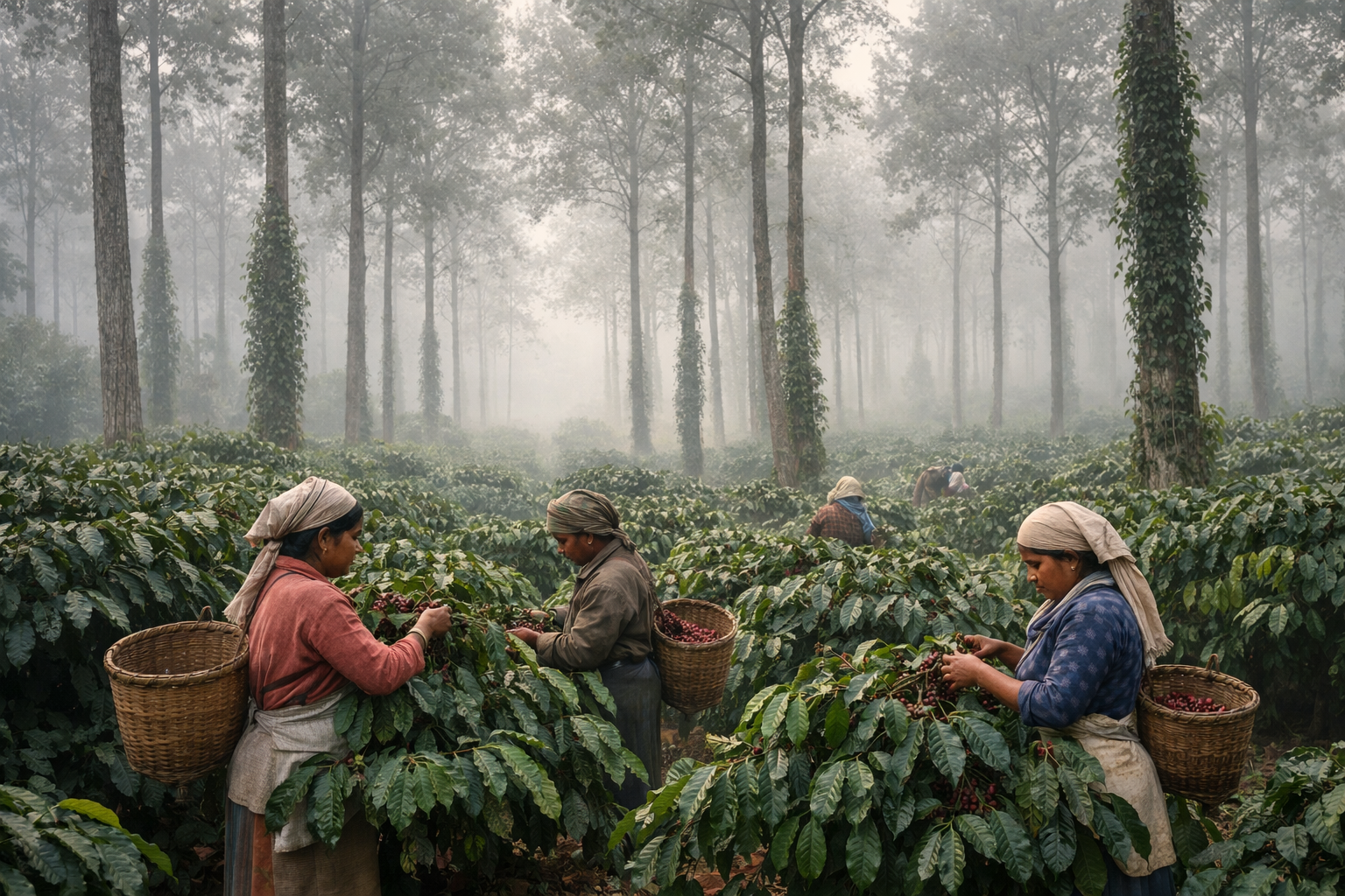 Coorg Coffee Estate Misty Morning