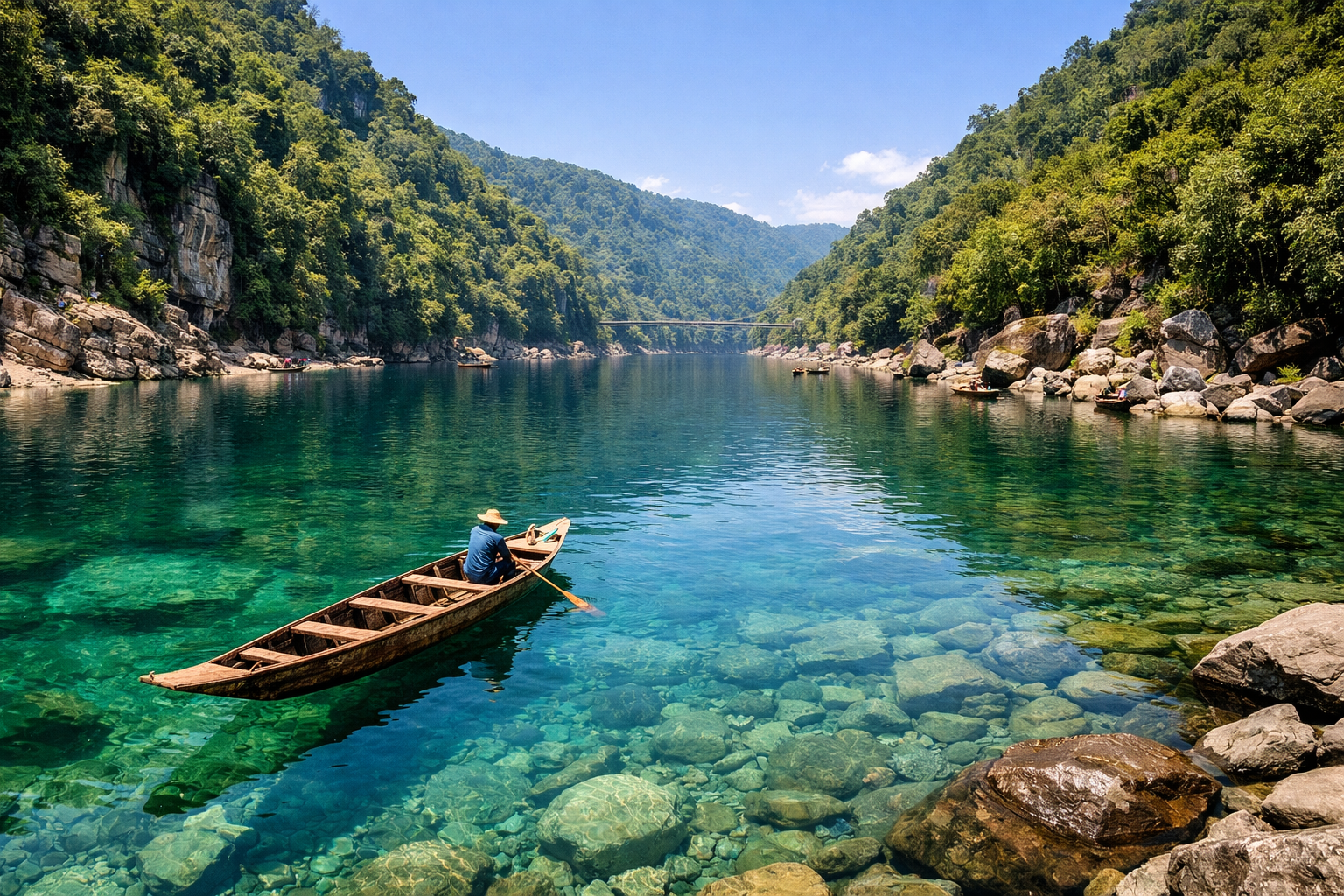 Dawki River Crystal Clear