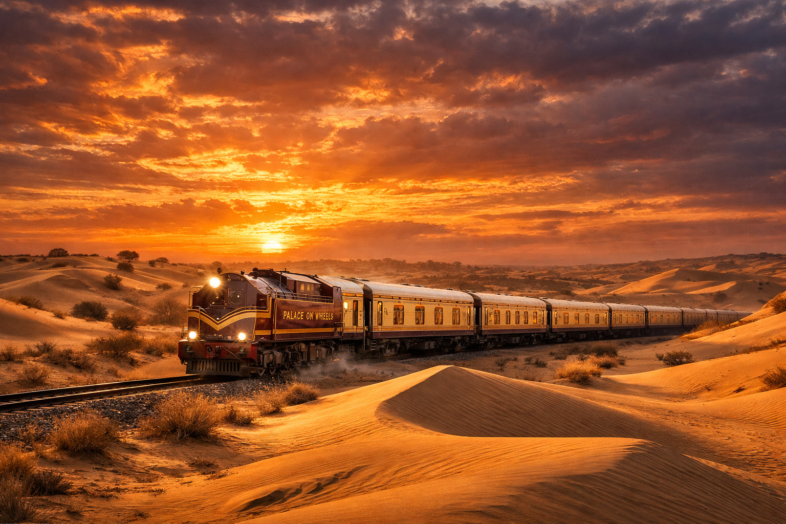 Train in Thar Desert