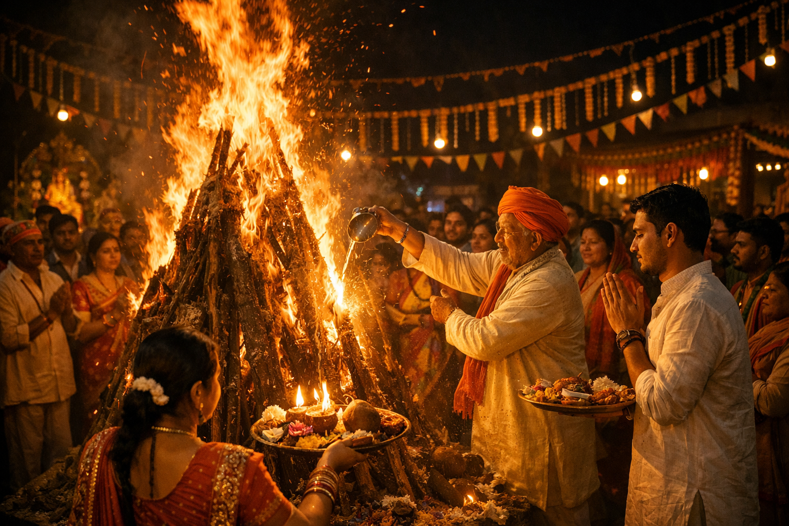 Holika Dahan Bonfire Night