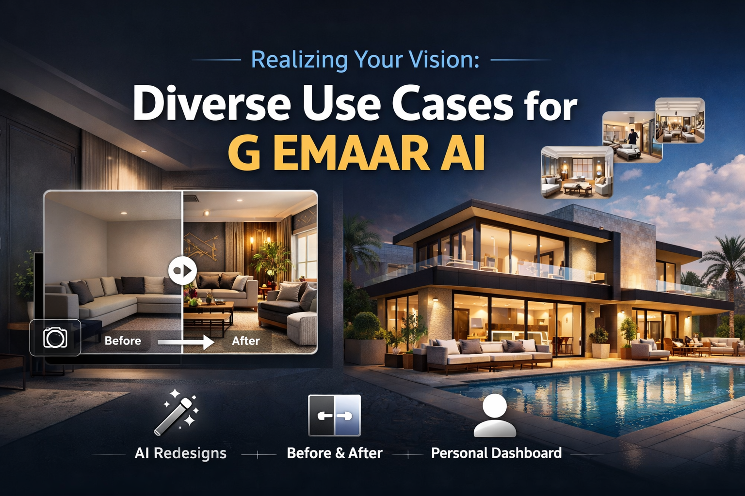 Realizing Your Vision: Diverse Use Cases for G EMAAR AI | تطبيقات الذكاء الاصطناعي للتصميم