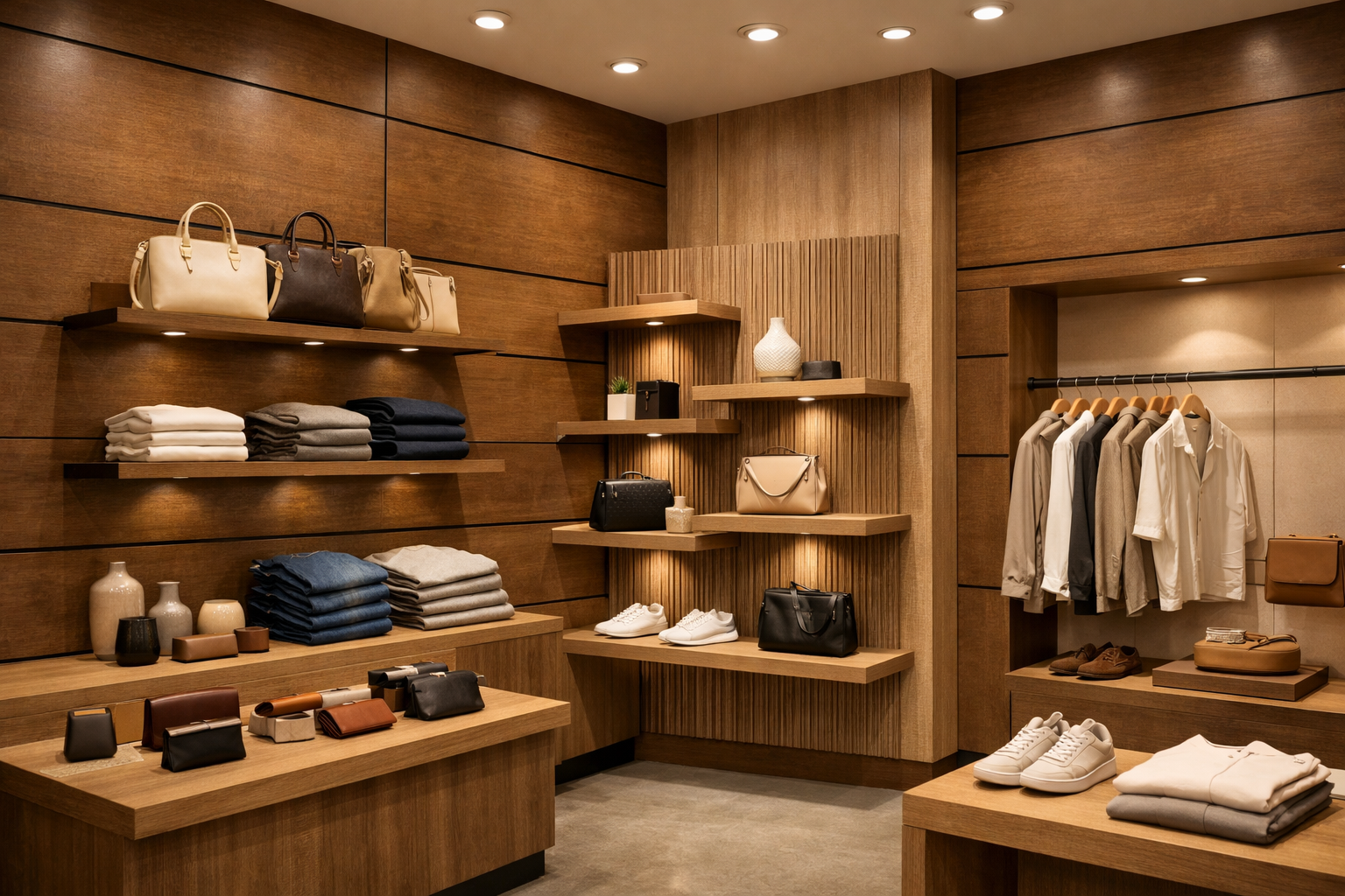 Retail Fixtures — hardboard application example