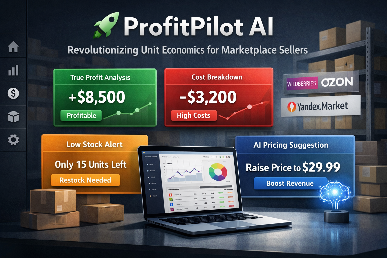 ProfitPilot AI: Революция в Юнит-Экономике для Продавцов Маркетплейсов
