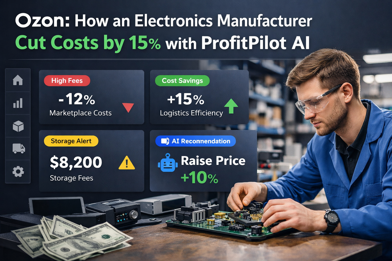 Ozon: Как Производитель Электроники Снизил Издержки на 15% с ProfitPilot AI