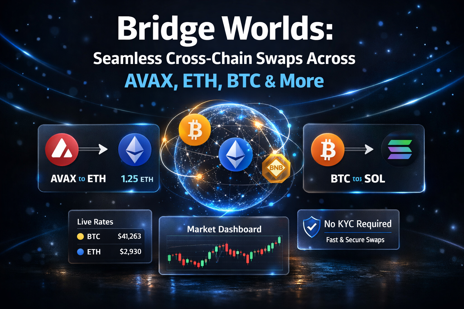 Bridge Worlds: Seamless Cross-Chain Swaps Across AVAX, ETH, BTC & More