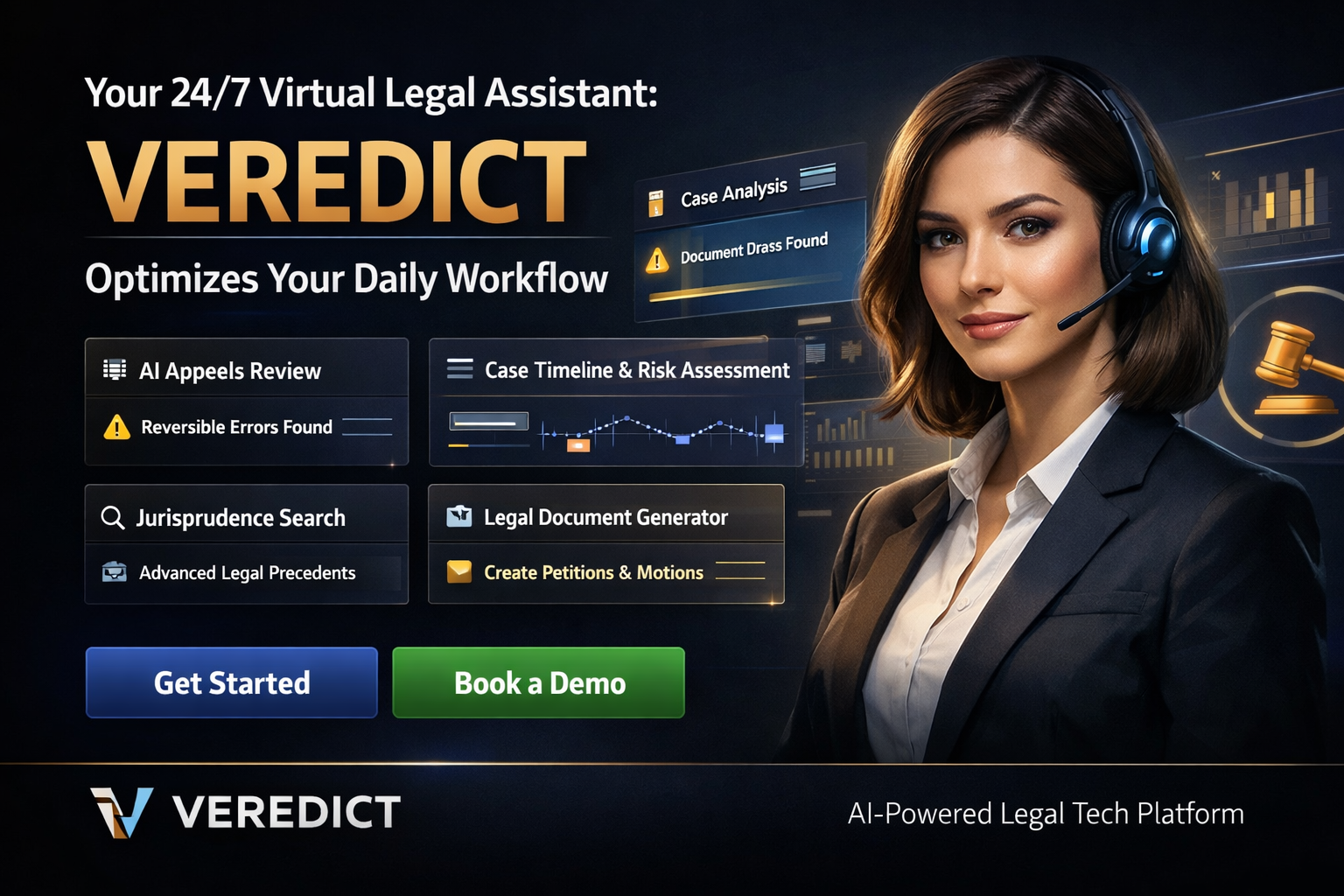 Seu Assistente Jurídico Virtual 24/7: VEREDICT Otimiza Sua Rotina Diária