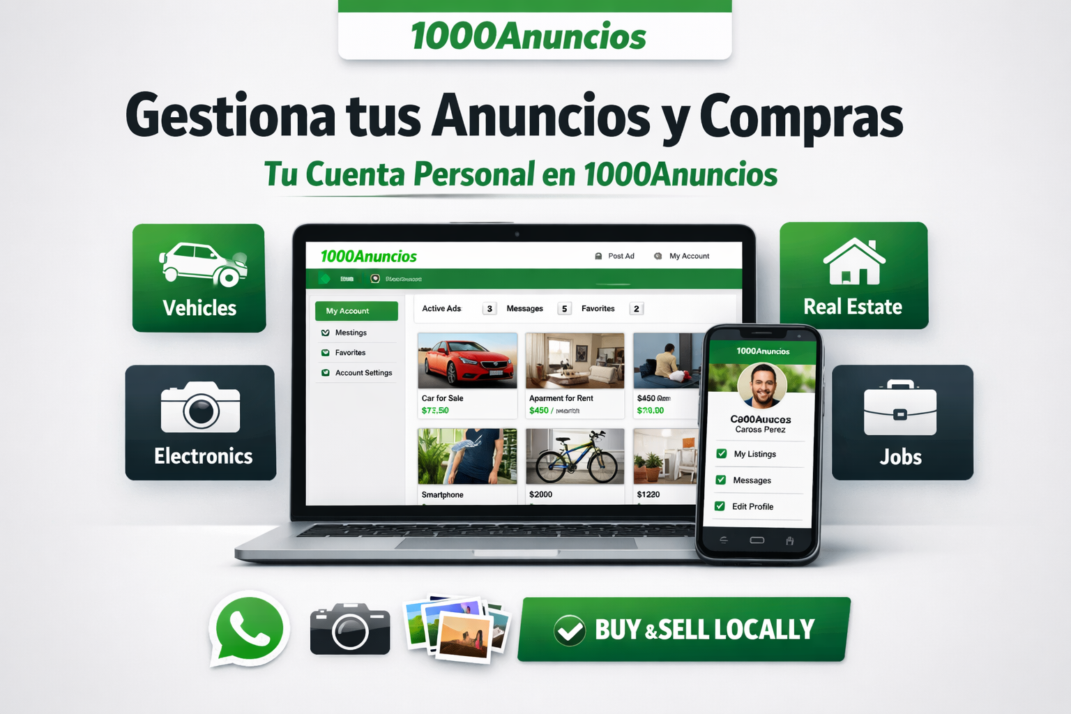 Gestiona tus Anuncios y Compras: Tu Cuenta Personal en 1000Anuncios