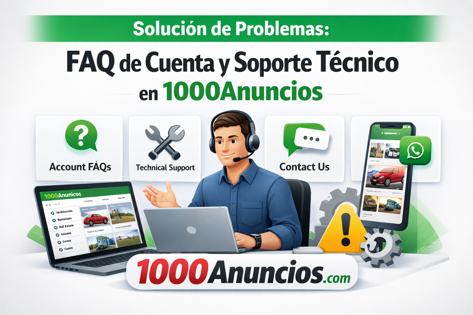 Solución de Problemas: FAQ de Cuenta y Soporte Técnico en 1000Anuncios