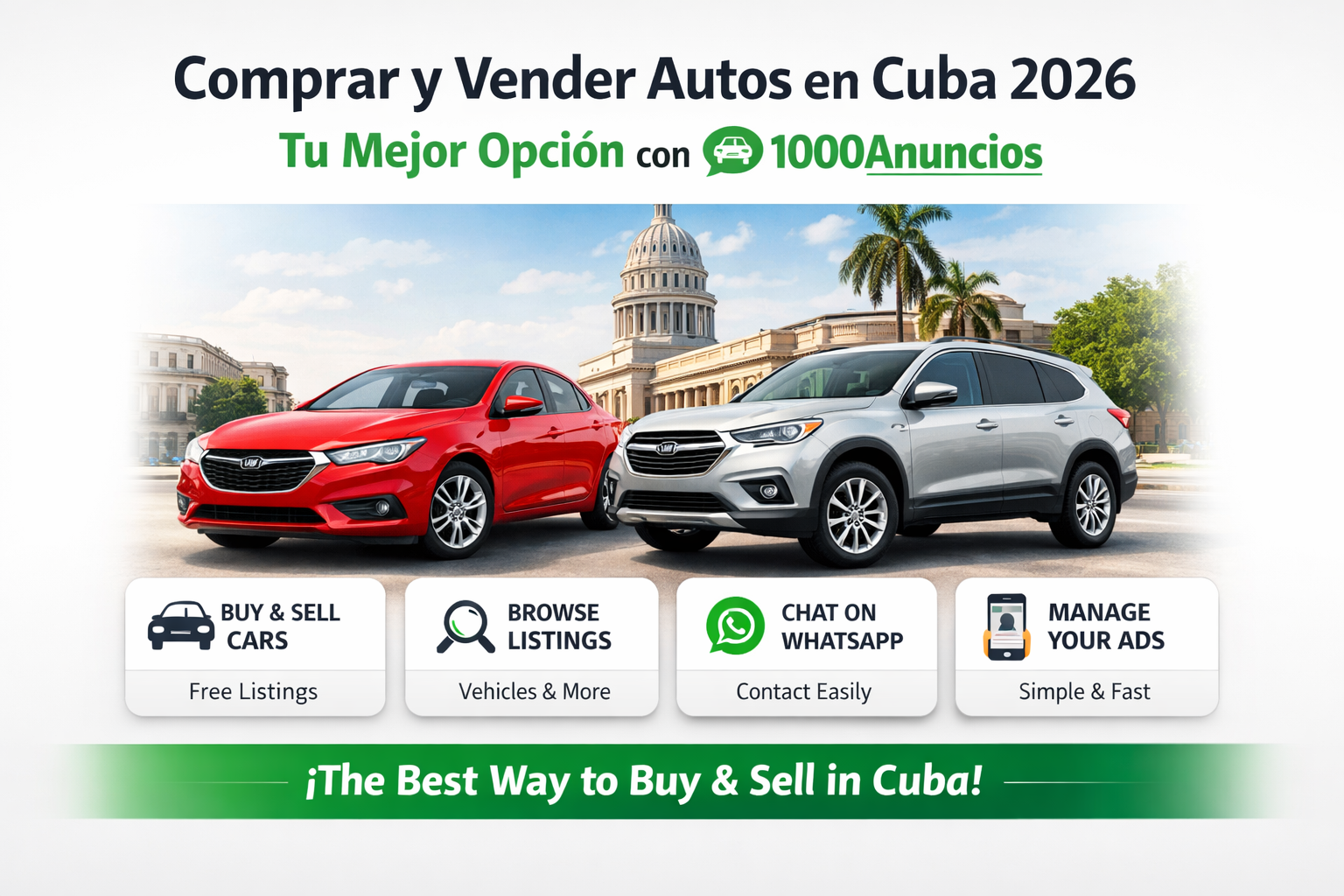 Comprar y Vender Autos en Cuba 2026: Tu Mejor Opción con 1000Anuncios