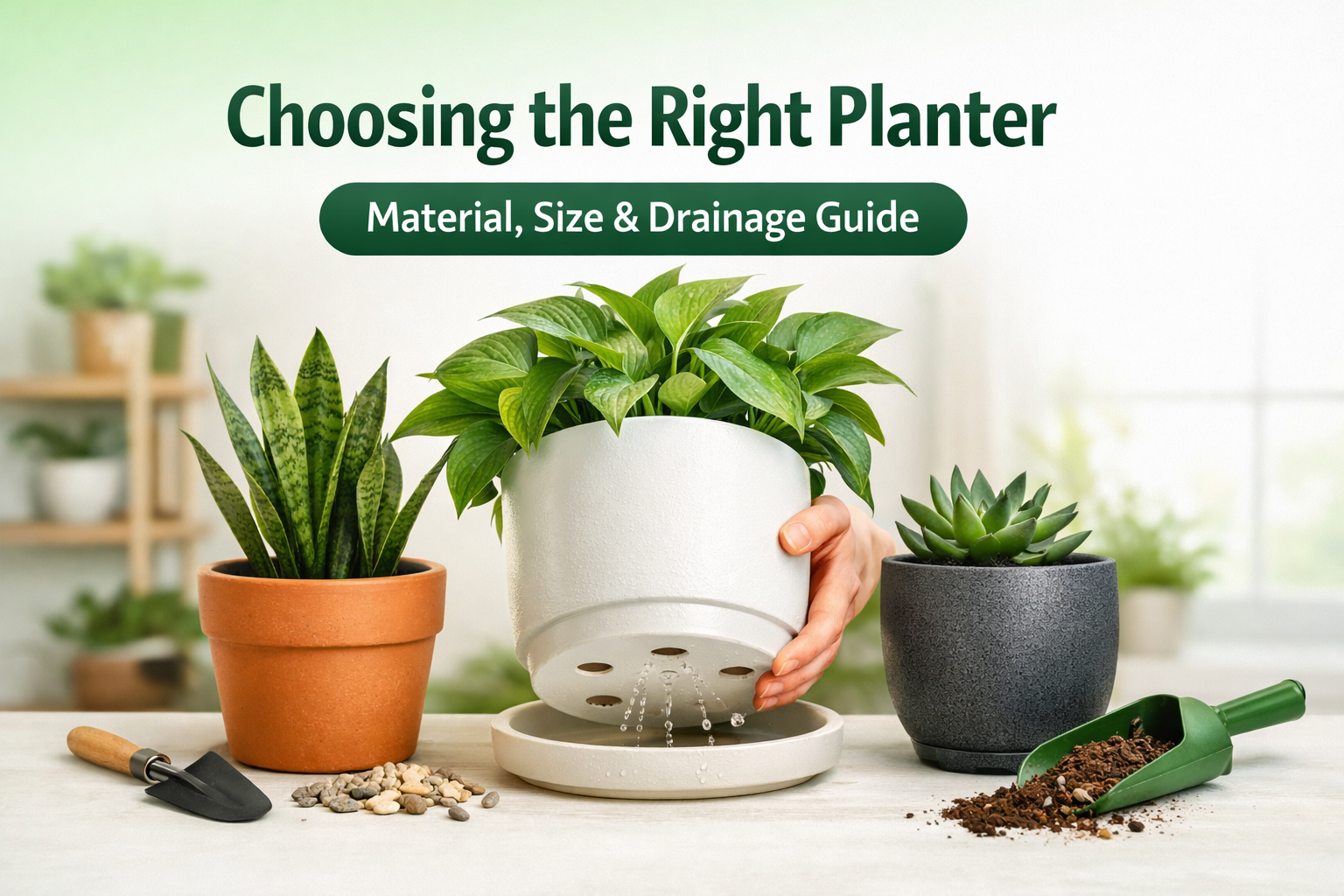 Choosing the Right Planter: Material, Size, & Drainage Guide