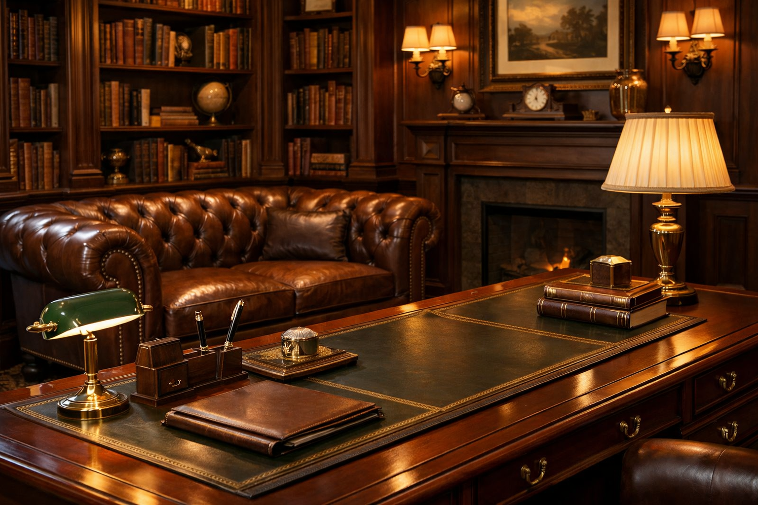 Executive leather desk accessories and premium gifts