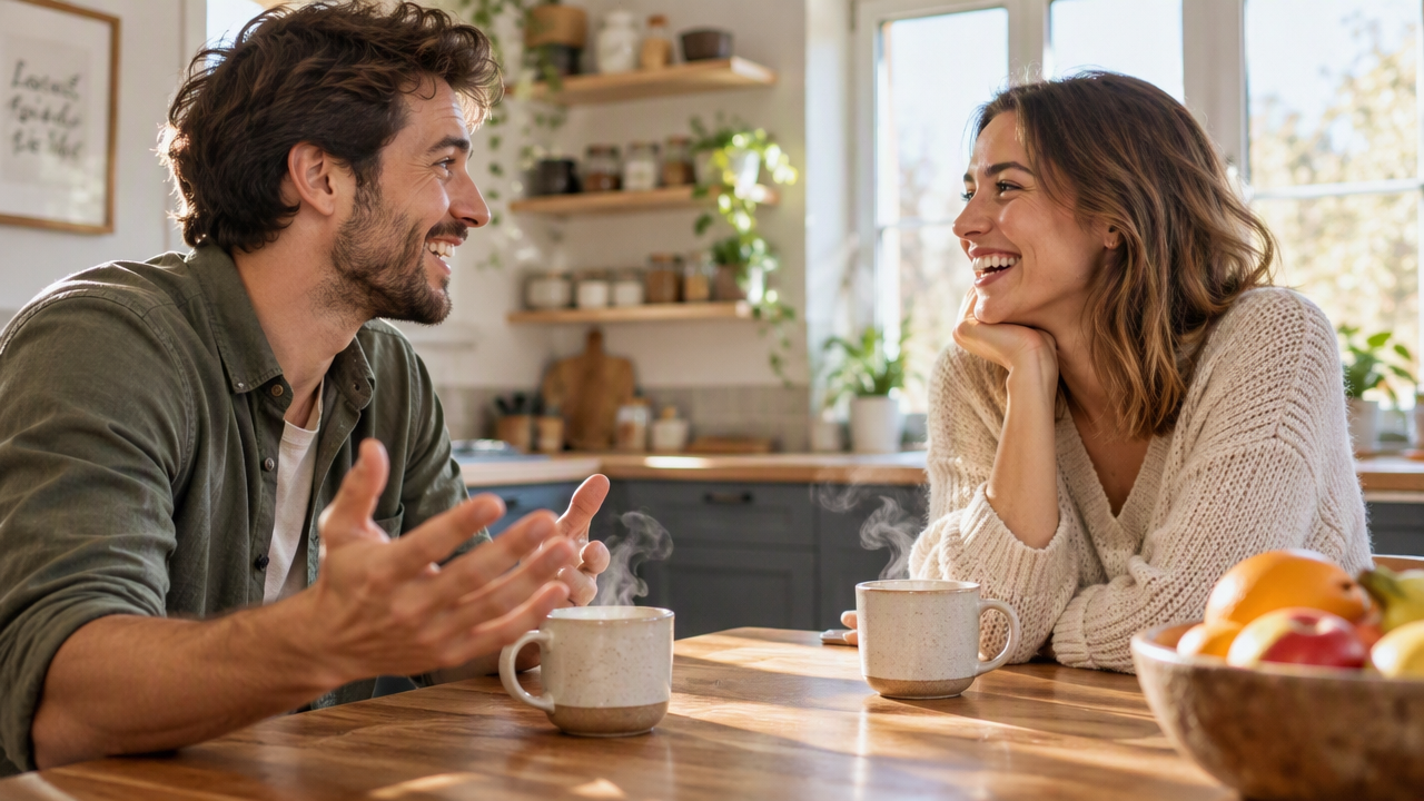 Two people sharing a moment together