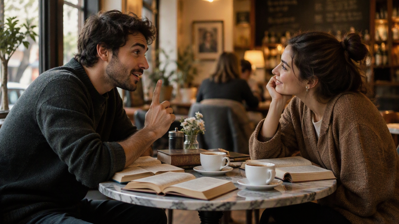 Two people sharing a moment together