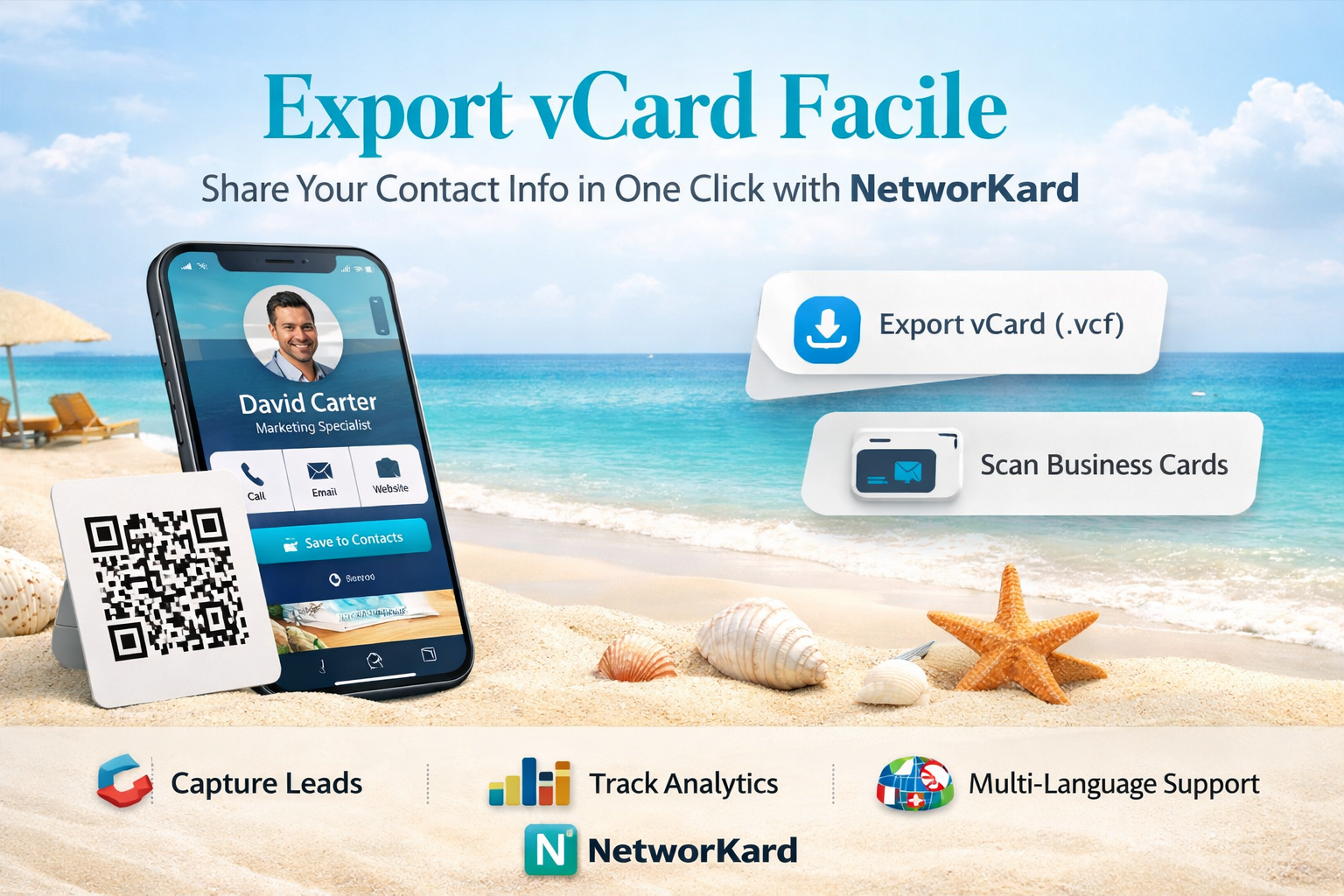 Export vCard Facile: Partagez Vos Coordonnées en un Clic avec NetworKard