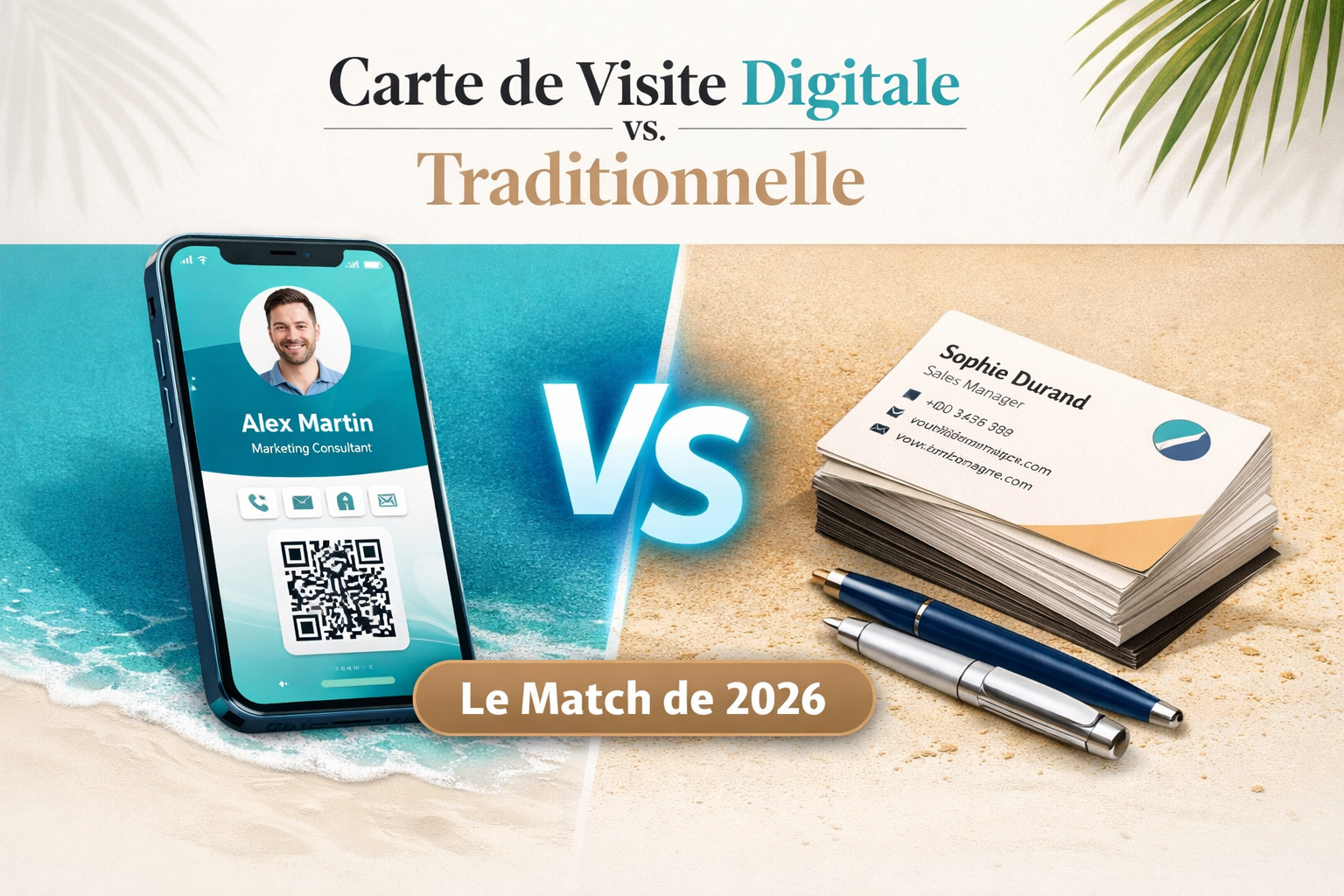 Carte de Visite Digitale vs. Traditionnelle: Le Match de 2026