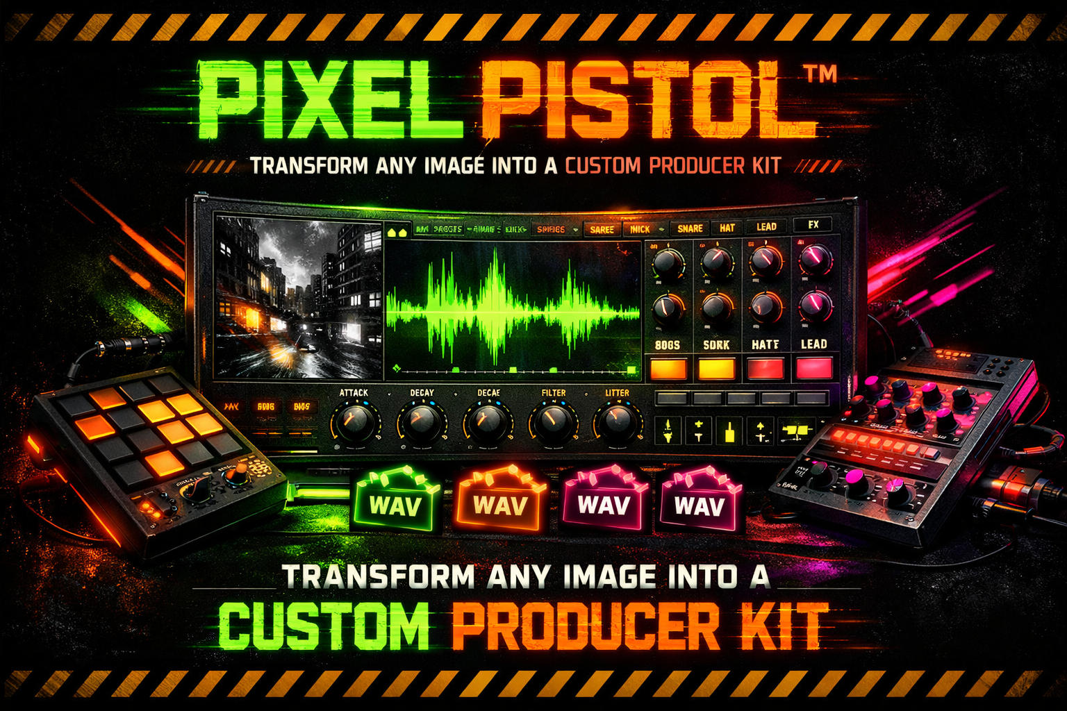 Pixel Pistol™: Transform Any Image into a Custom Producer Kit