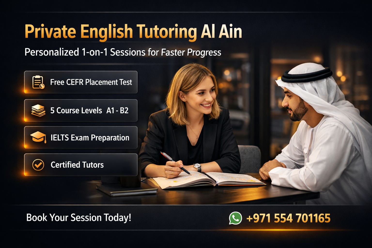 Private English Tutoring Al Ain: Personalized 1-on-1 Sessions for Faster Progress