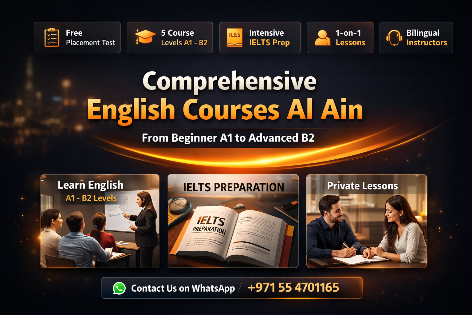 Comprehensive English Courses Al Ain: From Beginner A1 to Advanced B2